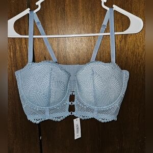 Adore Me Sky Blue Lace Bra